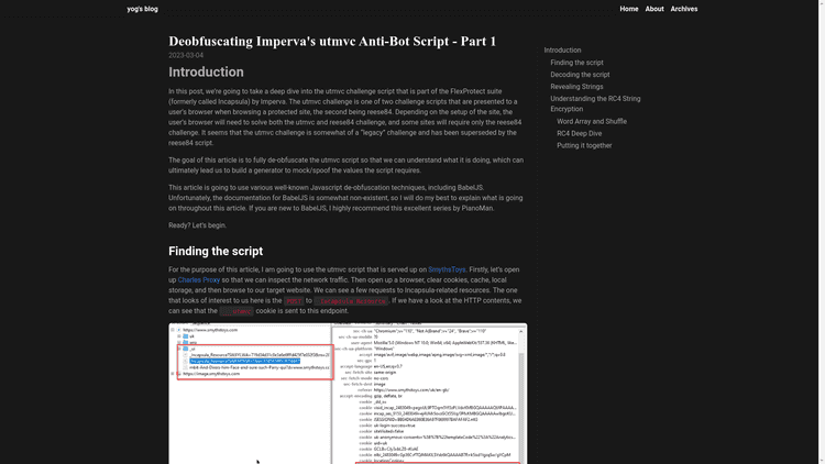 Deobfuscating Imperva's utmvc Anti-Bot Script